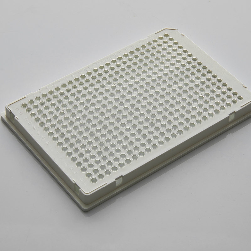 40ul Pcr Plate 384-well Full Skirt Clear Tube White Frame Single Chamfer